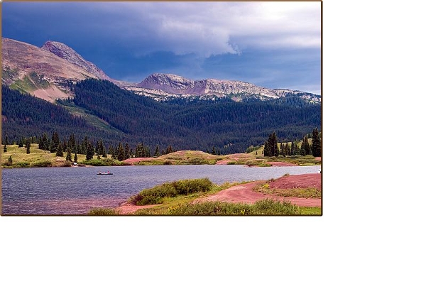 Surrounded by the serated peaks of the San Juans