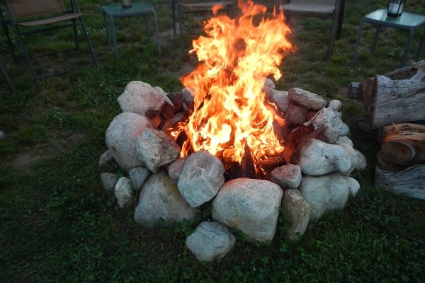 Fire Pit and Picnic Table at Every Site