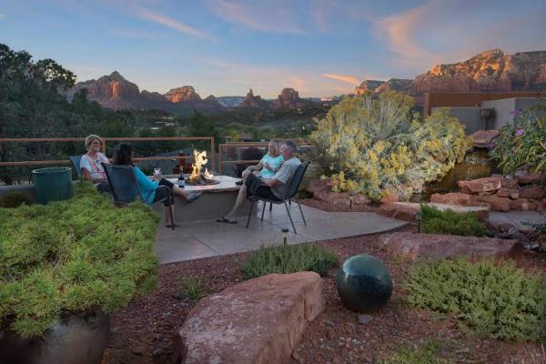 Enjoy the beautiful Arizona sunsets around our fire pit. 