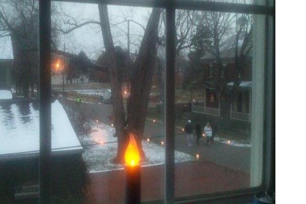 View from Sister Tessa's Suite Christmas in Zoar