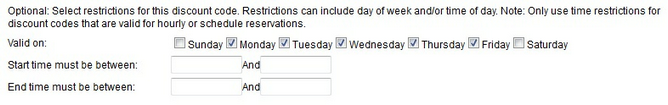Optional Day Restrictions for Hourly