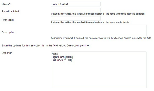 custom field selection list