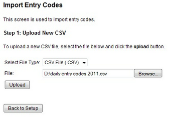 import entry codes 1