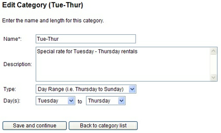 Tuesday - Thursday category