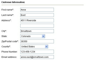 reservation - customer information