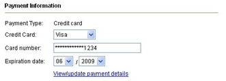 reservation - payment details